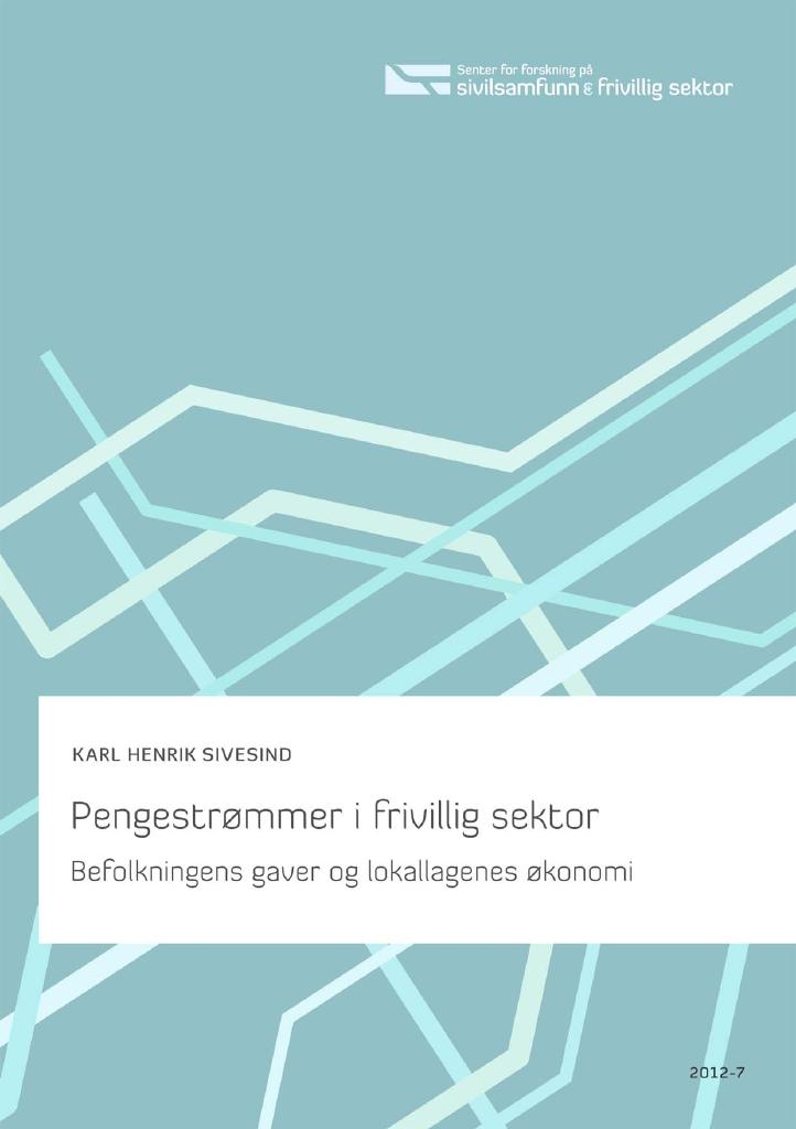 Forsiden av dokumentet Pengestrømmer i frivillig sektor