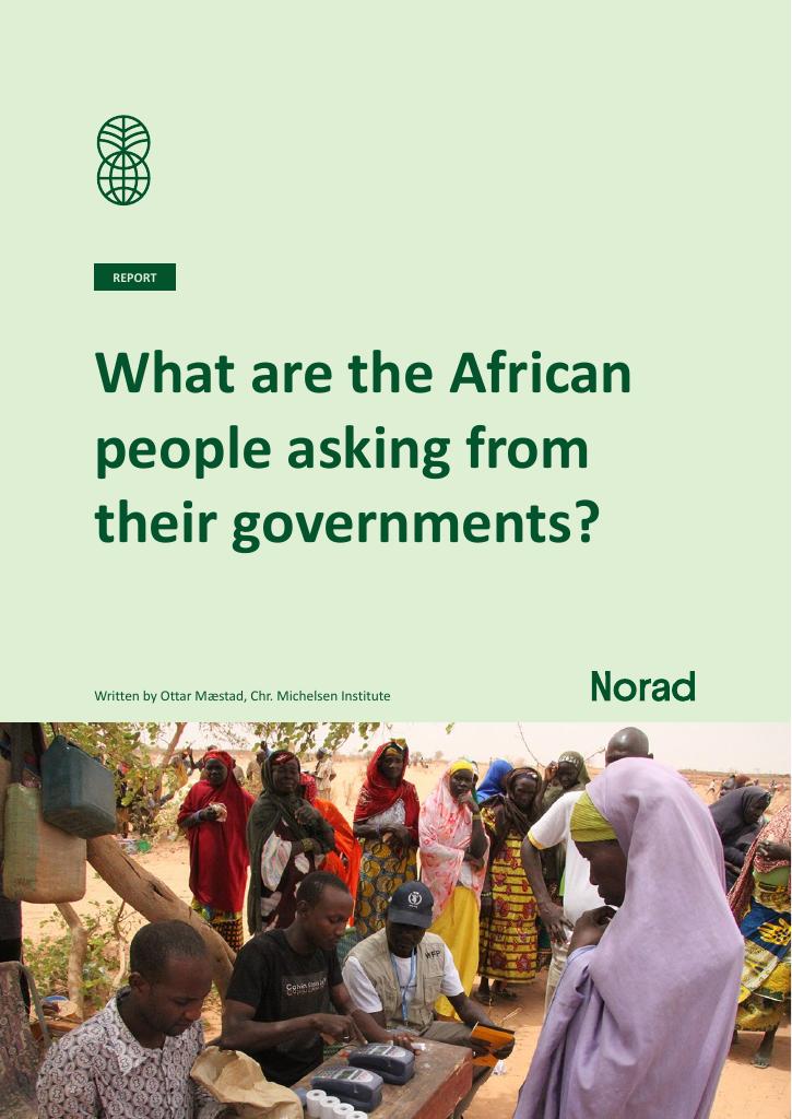 Forsiden av dokumentet What are the African people asking from their governments?