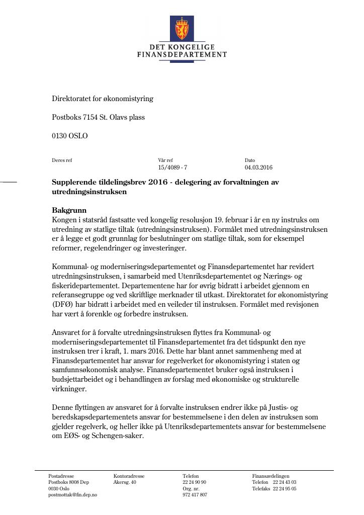 Forsiden av dokumentet supplerende (pdf)