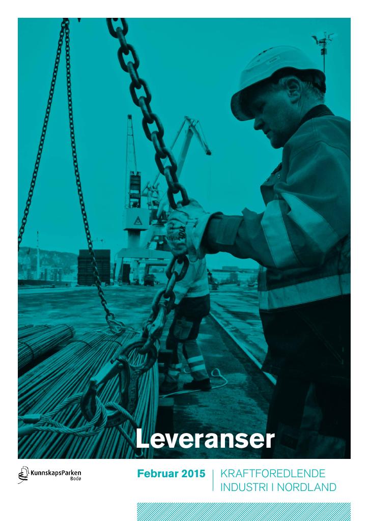 Forsiden av dokumentet Leveranser : Kraftforeldlende industri i Nordland 2015