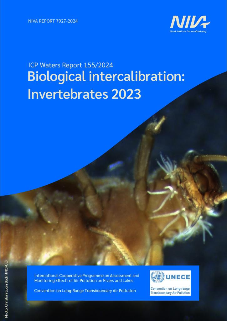 Forsiden av dokumentet Biological intercalibration: Invertebrates 2023 : ICP Waters Report 155/2024