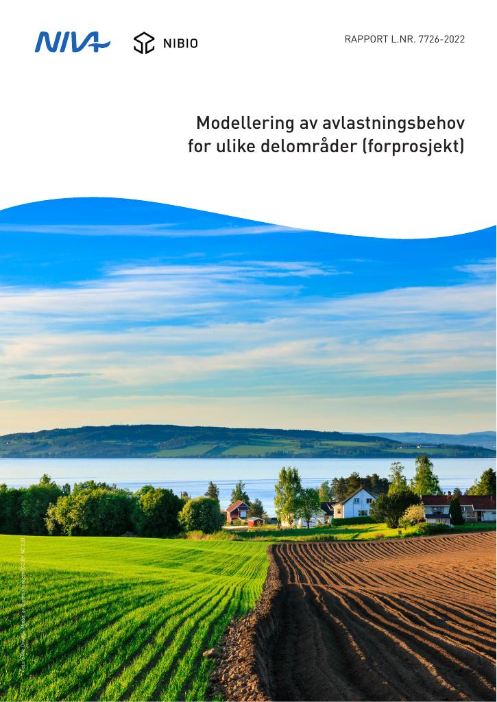 Forsiden av dokumentet Modellering av avlastningsbehov for ulike delområder (forprosjekt)