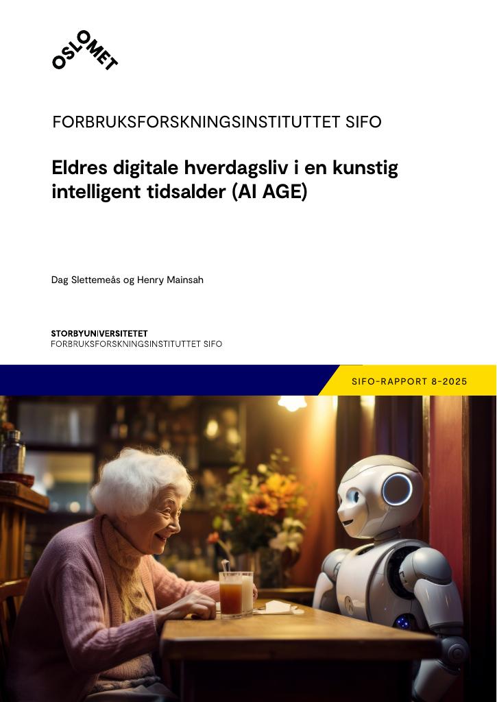 Forsiden av dokumentet Eldres digitale hverdagsliv i en kunstig intelligent tidsalder