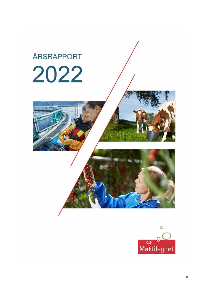 Forsiden av dokumentet Årsrapport Mattilsynet 2022