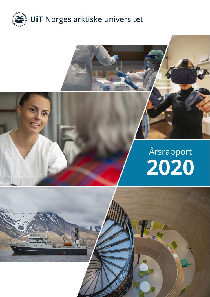 Forsiden av dokumentet Årsrapport Universitetet i Tromsø - Norges arktiske universitet 2020