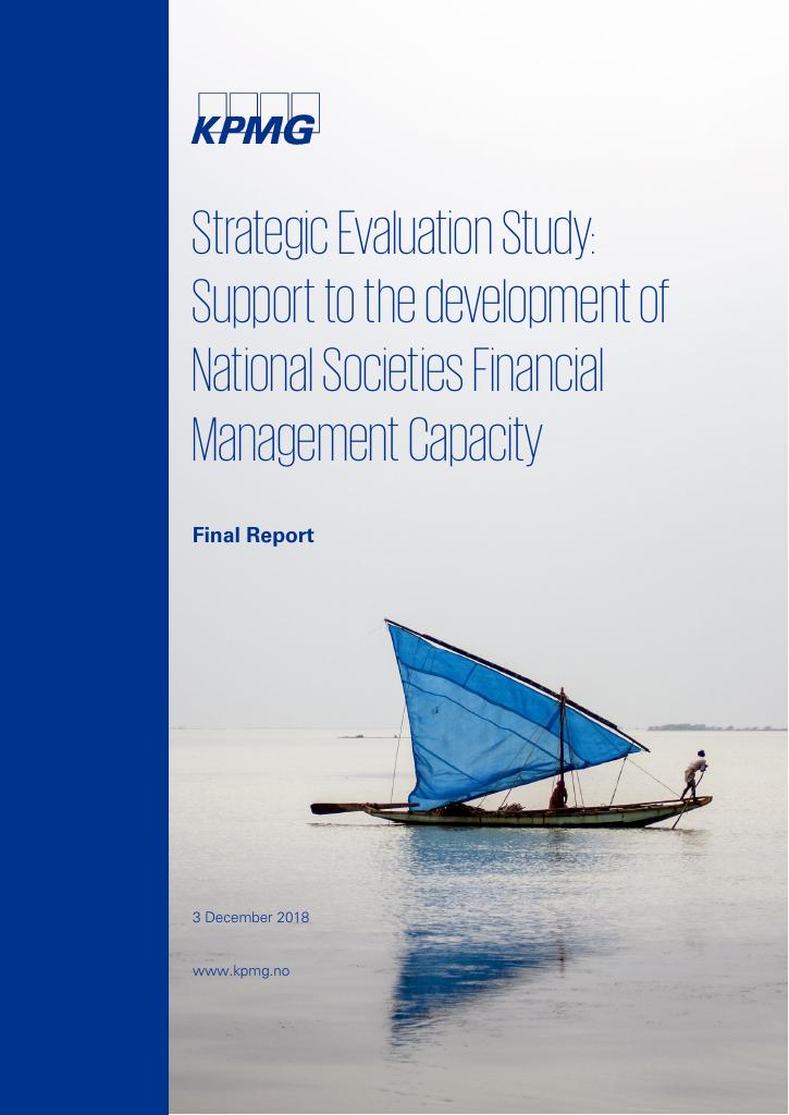Forsiden av dokumentet Strategic Evaluation Study: Support to the development of National Societies Financial Management Capacity