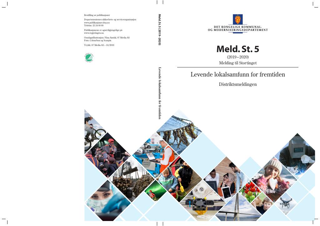 Forsiden av dokumentet Meld. St. 5 (2019–2020)
