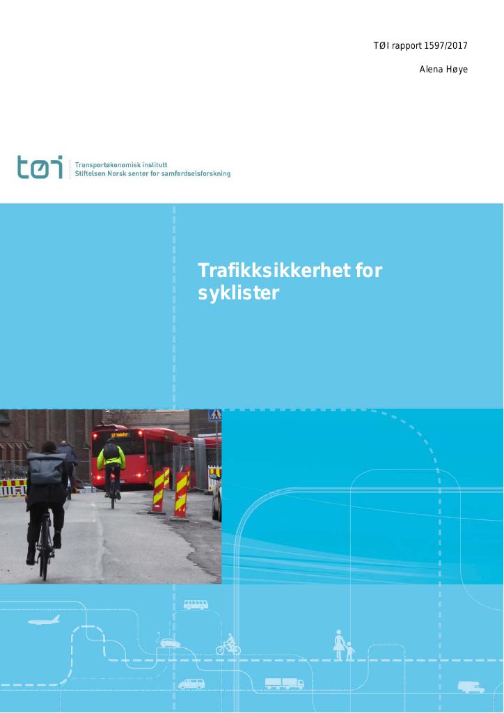 Forsiden av dokumentet Trafikksikkerhet for syklister