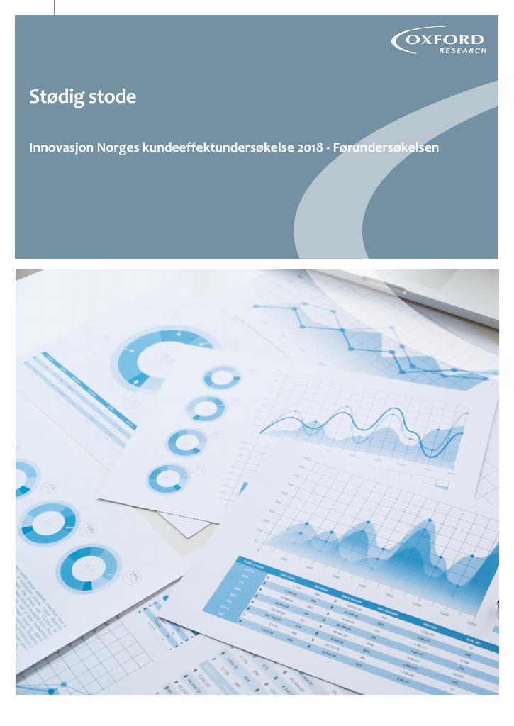 Forsiden av dokumentet Stødig stode
Innovasjon Norges kundeeffektundersøkelse 2018 - Førundersøkelsen