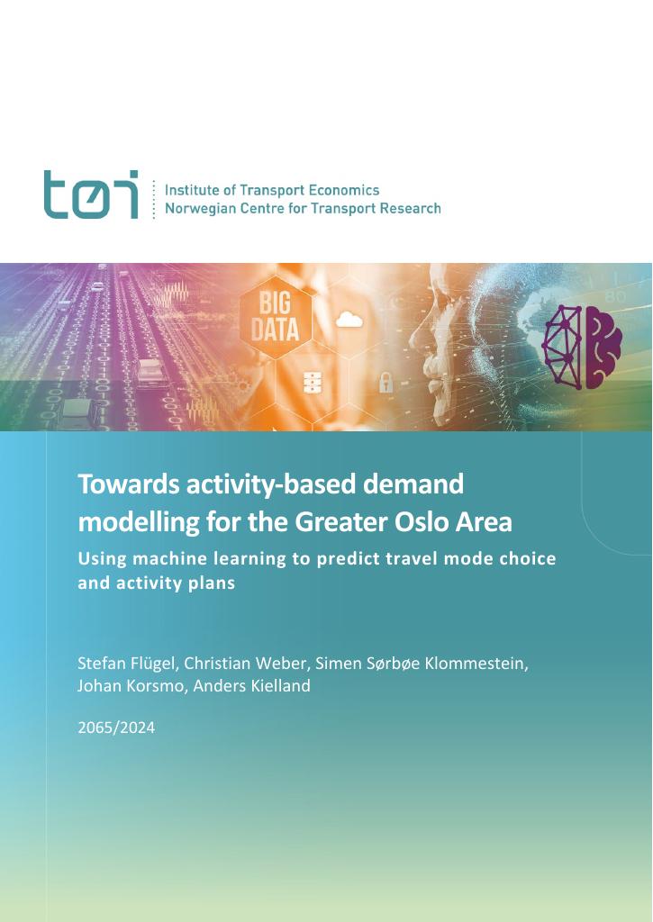 Forsiden av dokumentet Using machine learning to predict travel mode choice and activity plans