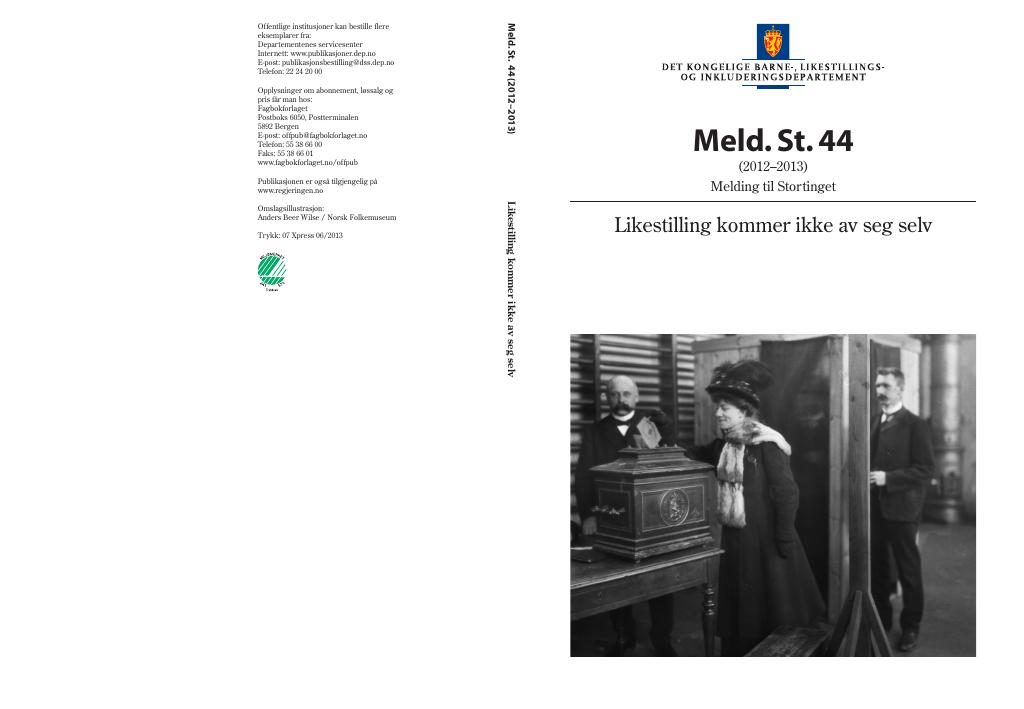 Forsiden av dokumentet Meld. St. 44 (2012–2013)