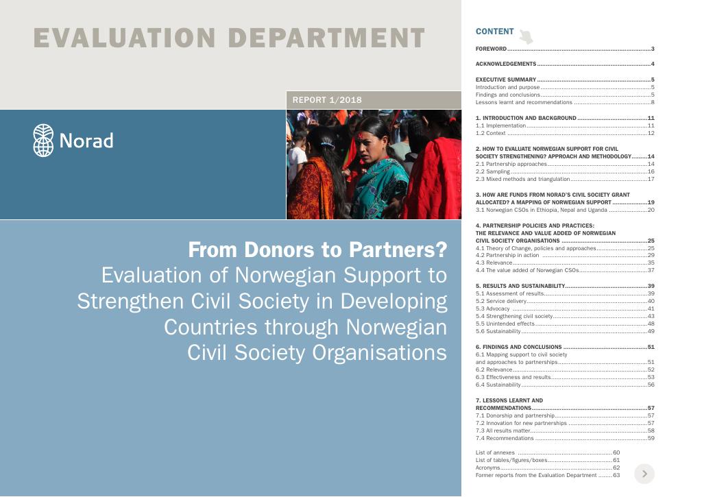 Forsiden av dokumentet From Donors to Partners?