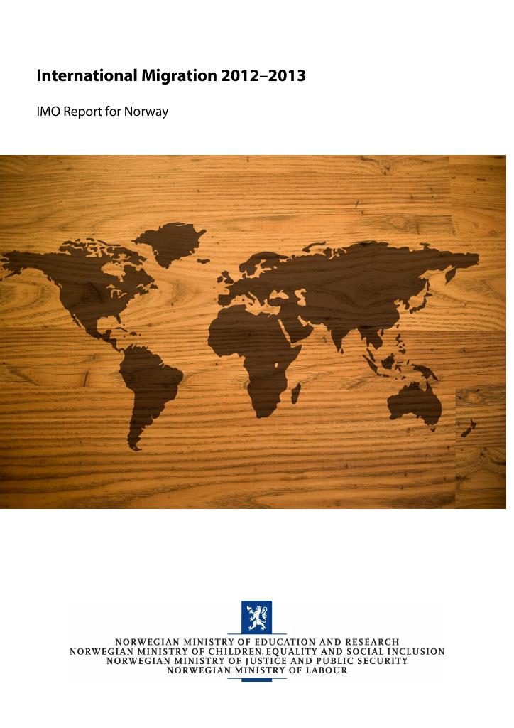Forsiden av dokumentet International Migration 2012–2013
IMO Report for Norway