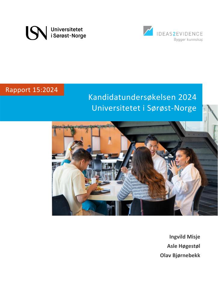 Forsiden av dokumentet Kandidatundersøkelsen 2024