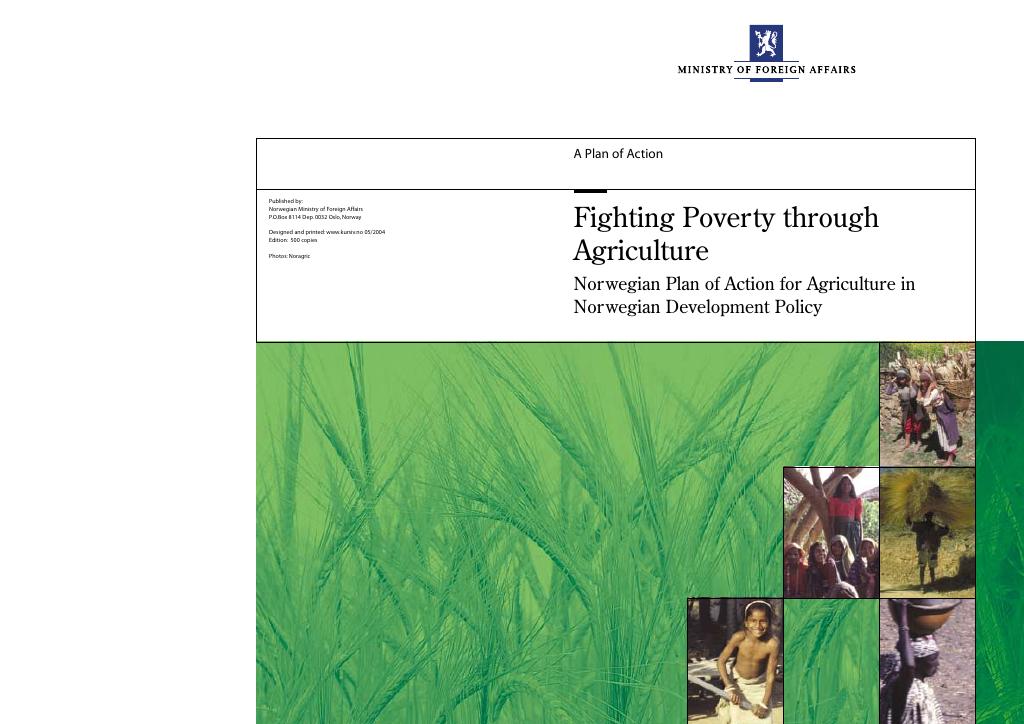 Forsiden av dokumentet Fighting Poverty through Agriculture