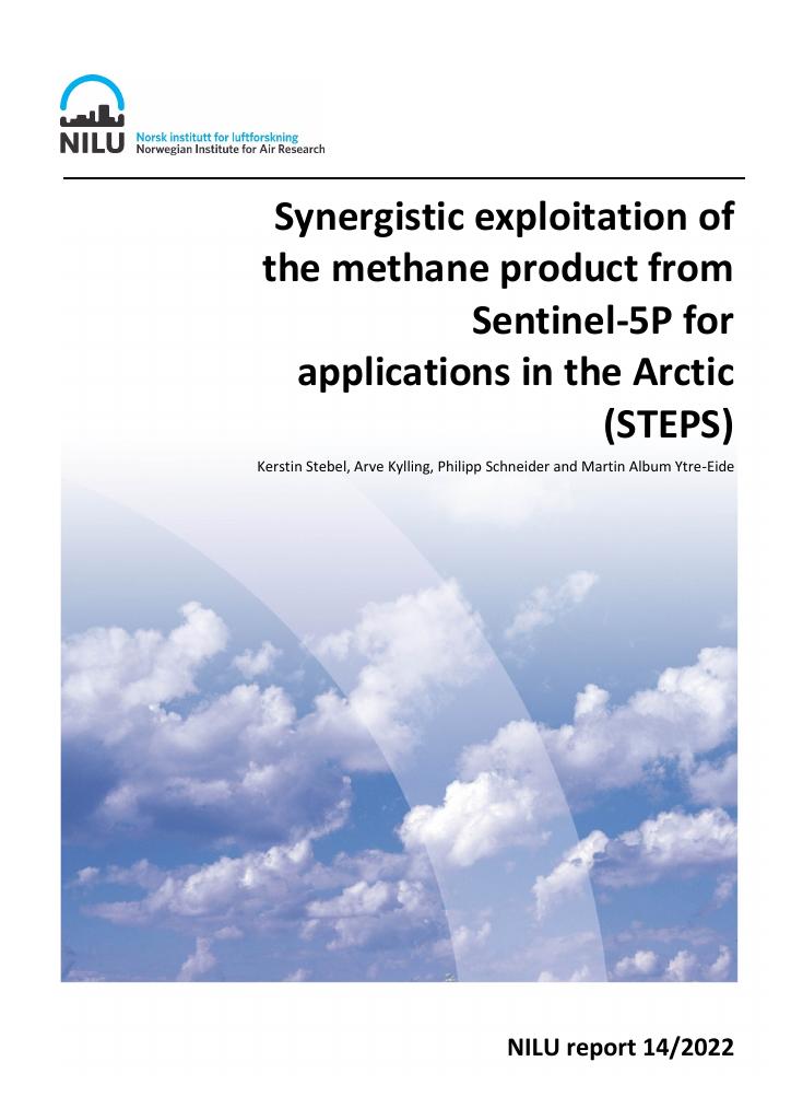 Forsiden av dokumentet Synergistic exploitation of the methane product from Sentinel-SP for applications in the Arctic (STEPS)