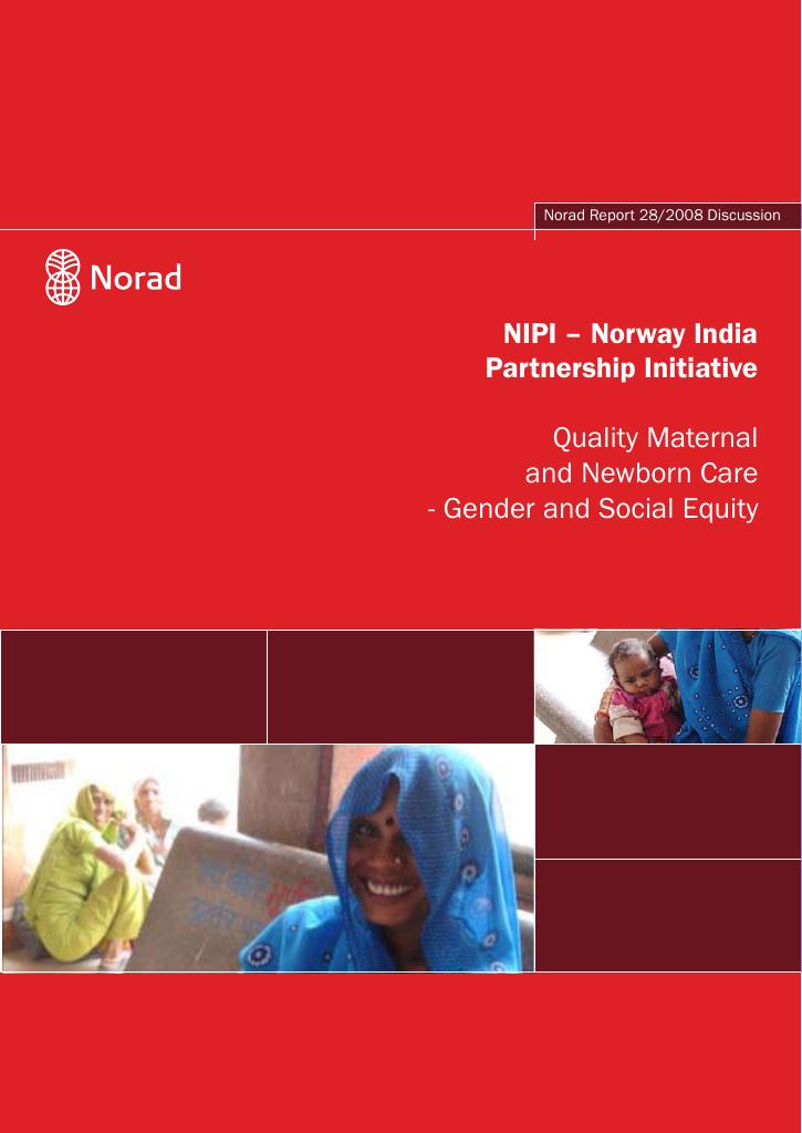 Forsiden av dokumentet NIPI – Norway India Partnership Initiative