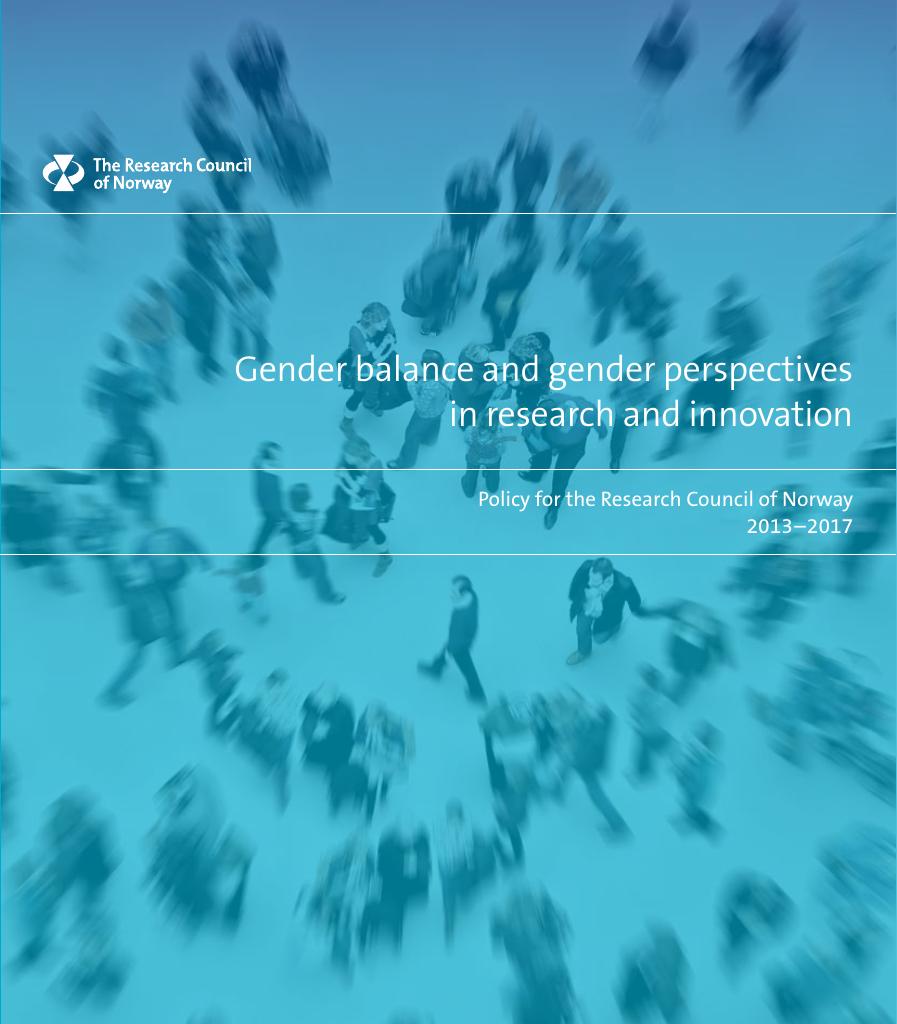 Forsiden av dokumentet Gender balance and gender perspectives in research and innovation