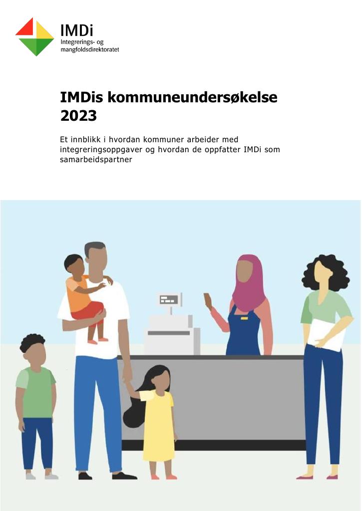 Forsiden av dokumentet IMDis kommuneundersøkelse 2023
