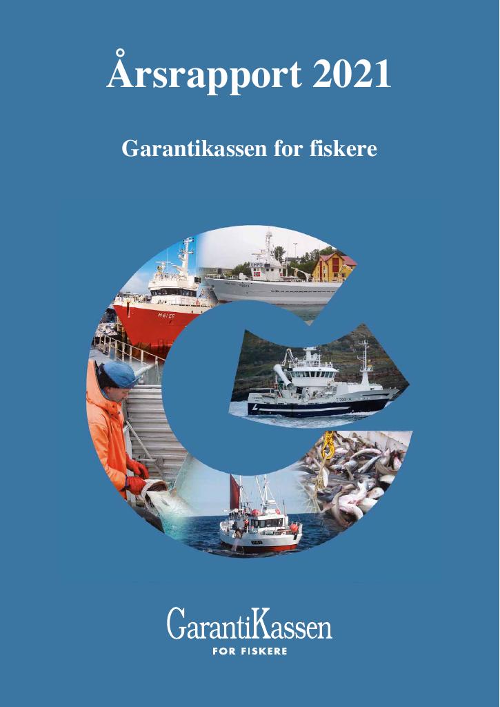 Forsiden av dokumentet Årsrapport Garantikassen for fiskere 2021