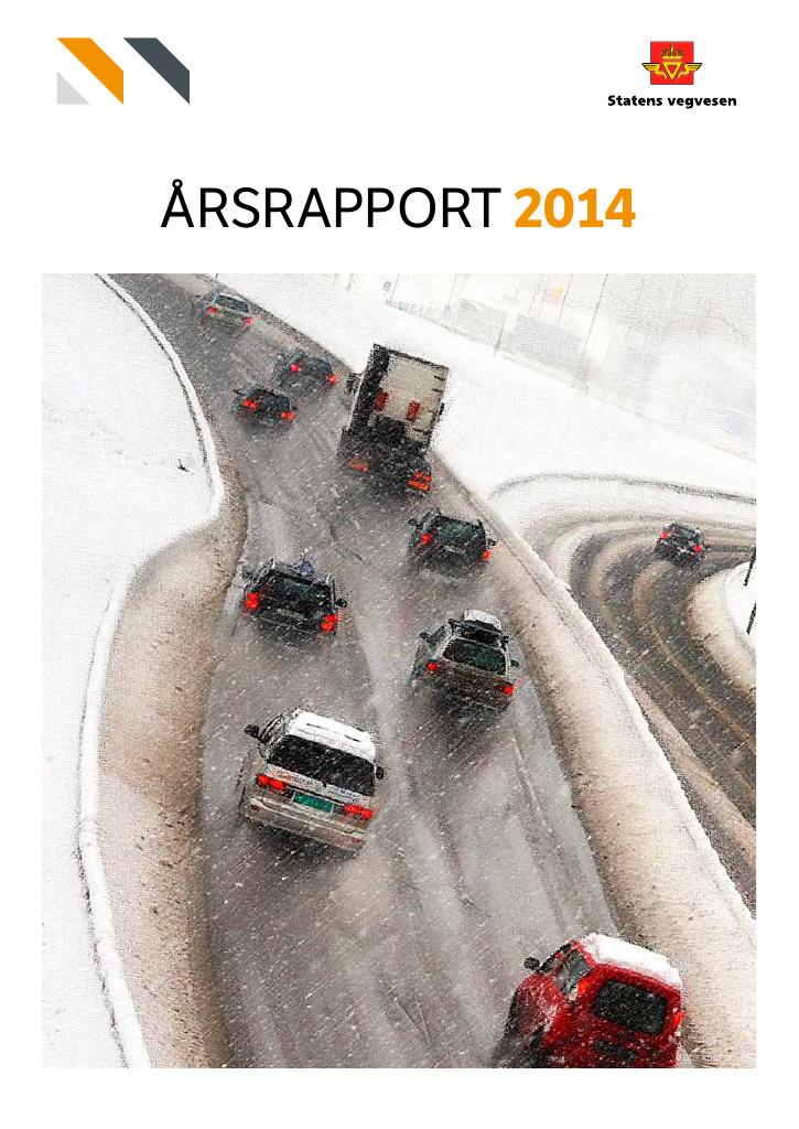 Forsiden av dokumentet Årsrapport Statens vegvesen 2014
