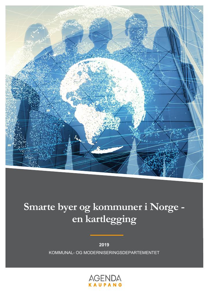 Forsiden av dokumentet Smarte byer og kommuner i Norge - en kartlegging