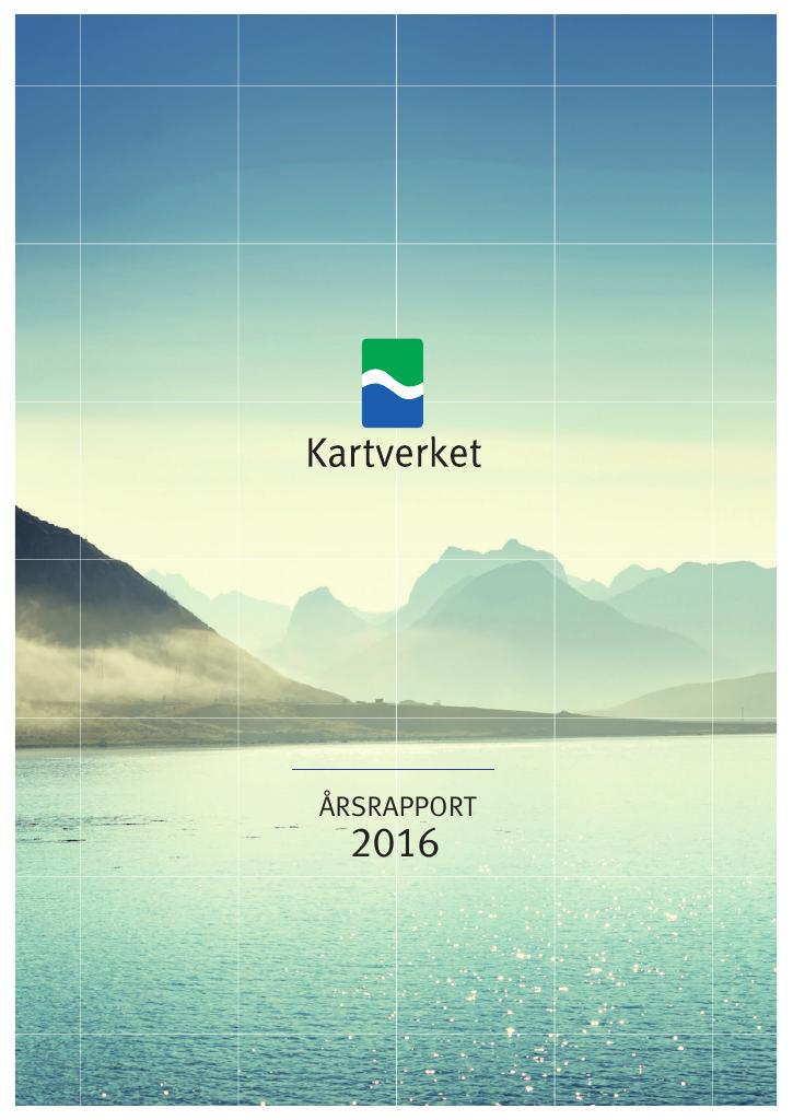 Forsiden av dokumentet Årsrapport Kartverket 2016