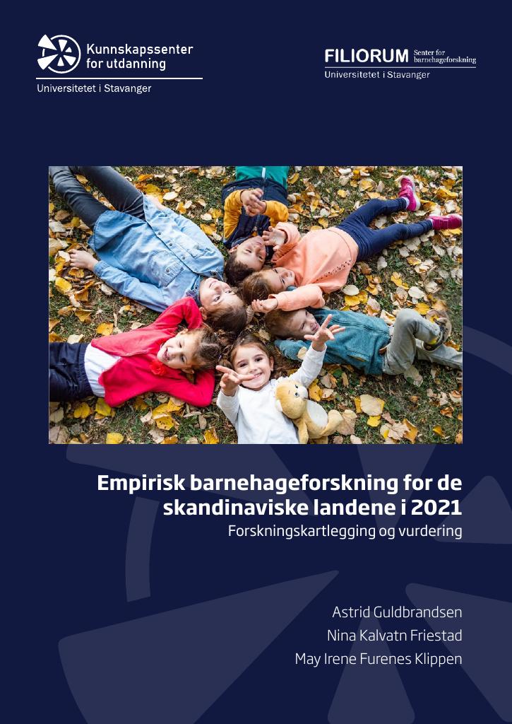 Forsiden av dokumentet Noko nedgang i kvalitet på barnehageforskinga | udir.no