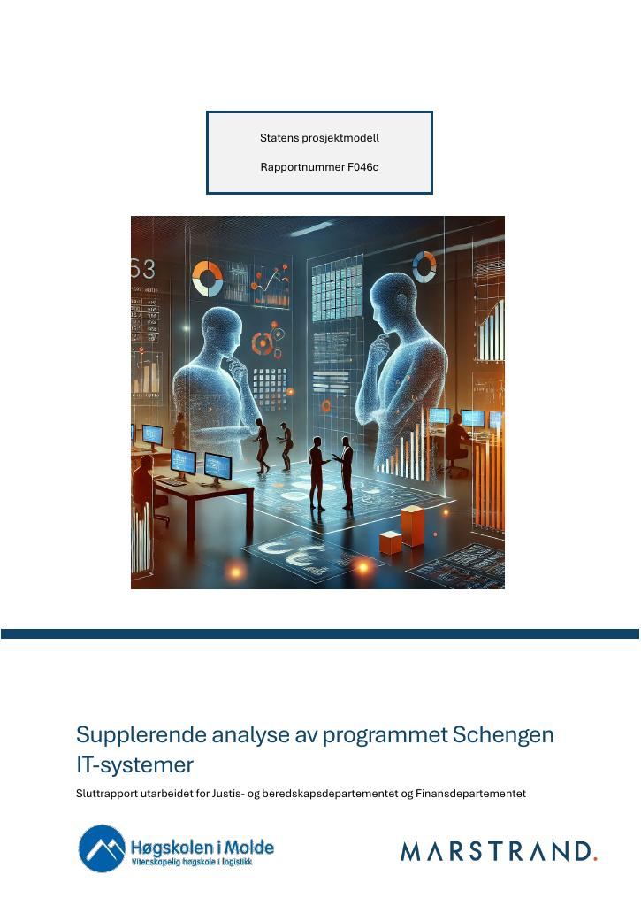 Forsiden av dokumentet Supplerende analyse av programmet Schengen IT-systemer