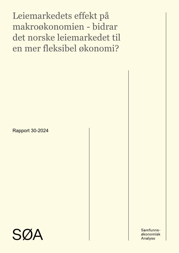 Forsiden av dokumentet Leiemarkedets effekt på makroøkonomien