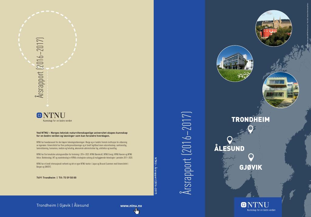 Forsiden av dokumentet Årsrapport Norges teknisk-naturvitenskapelige universitet 2016