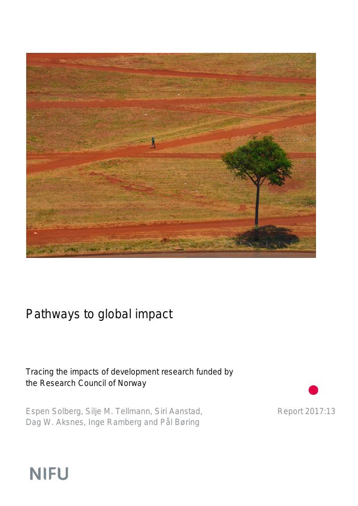 Forsiden av dokumentet Pathways to global impact