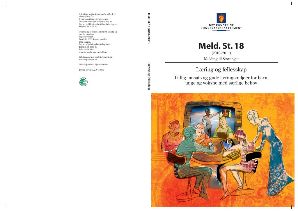 Forsiden av dokumentet Meld. St. 18 (2010–2011)