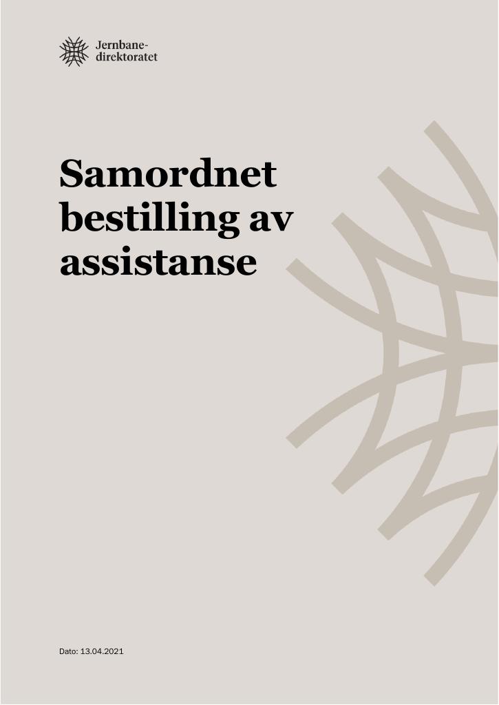Forsiden av dokumentet Samordnet bestilling av 
assistanse