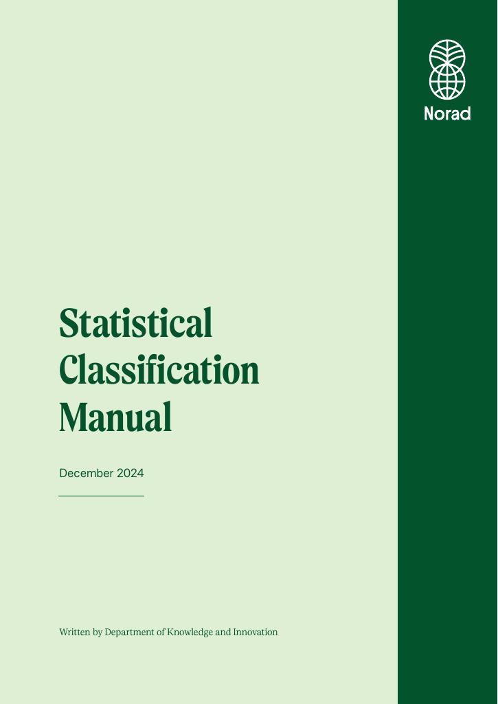 Forsiden av dokumentet Statistical Classification Manual