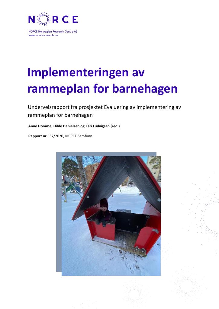 Implementering Av Rammeplan For Barnehager - Kudos