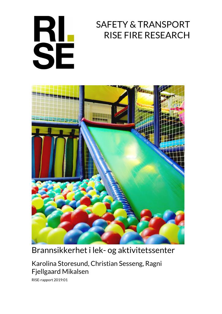 Forsiden av dokumentet Brannsikkerhet i lek- og aktivitetssenter