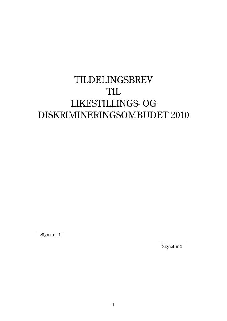 Forsiden av dokumentet Likestillings- og diskrimineringsombudet