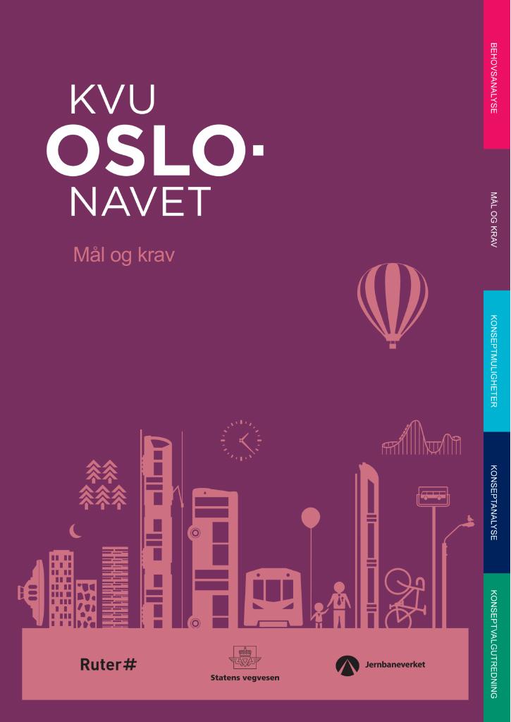 Forsiden av dokumentet KVU Oslo-navet: Mål og krav