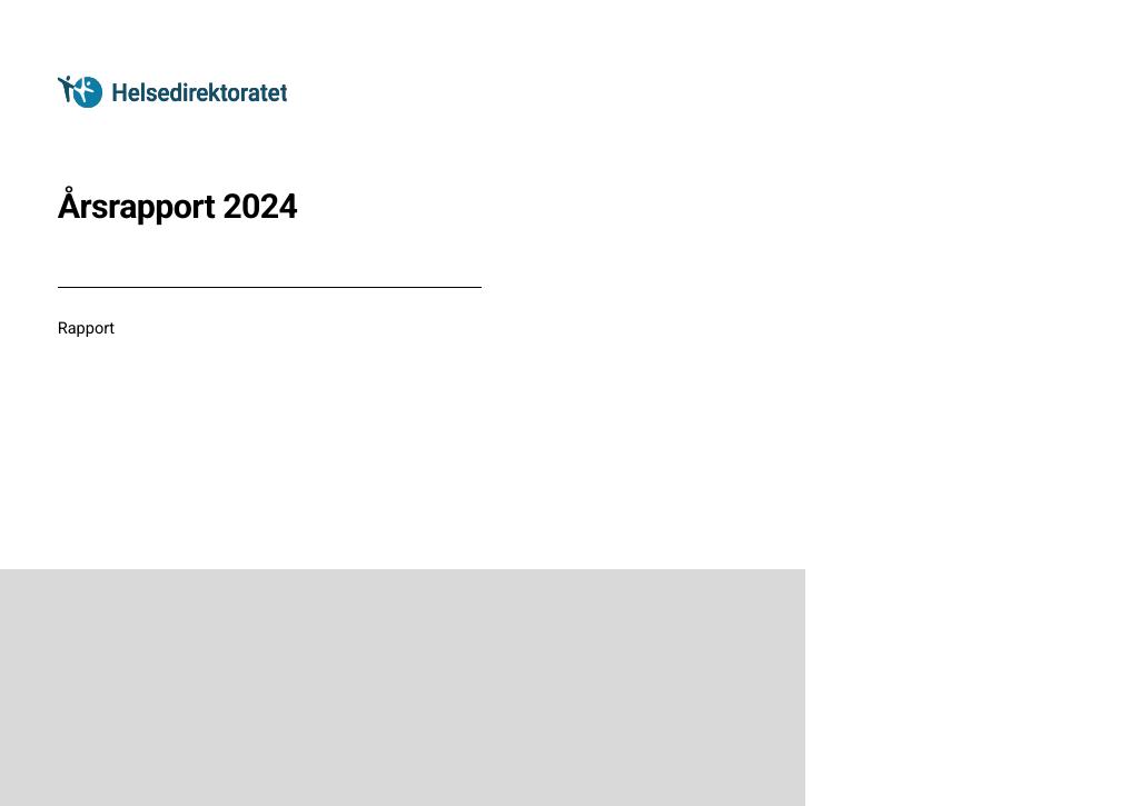 Forsiden av dokumentet Årsrapport Helsedirektoratet  2024