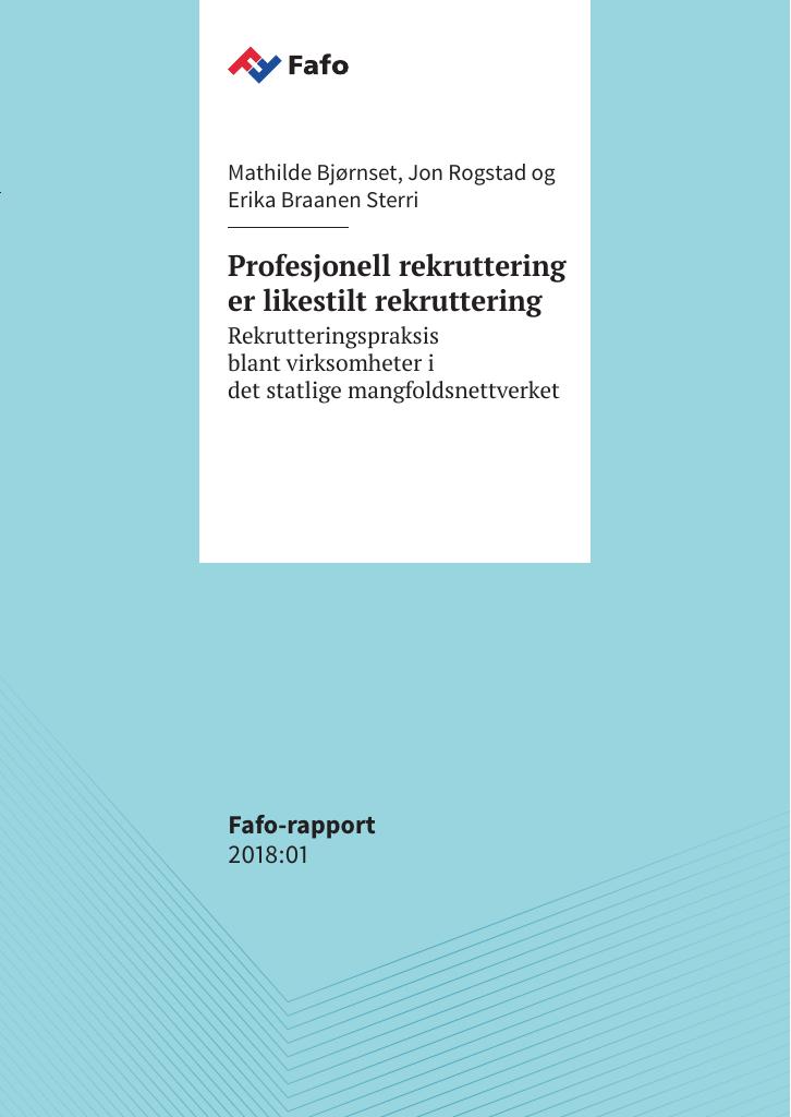 Forsiden av dokumentet Profesjonell rekruttering er likestilt rekruttering