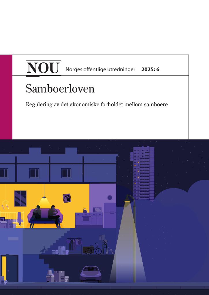 Forsiden av dokumentet NOU 2025: 6 - Samboerloven