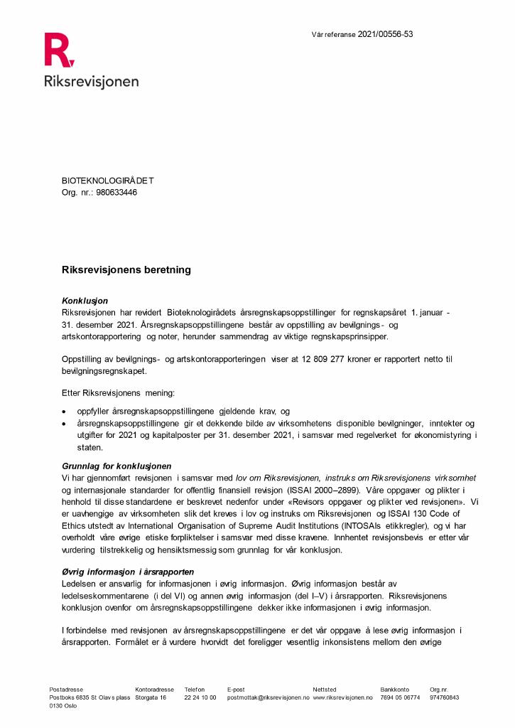 Forsiden av dokumentet Brev