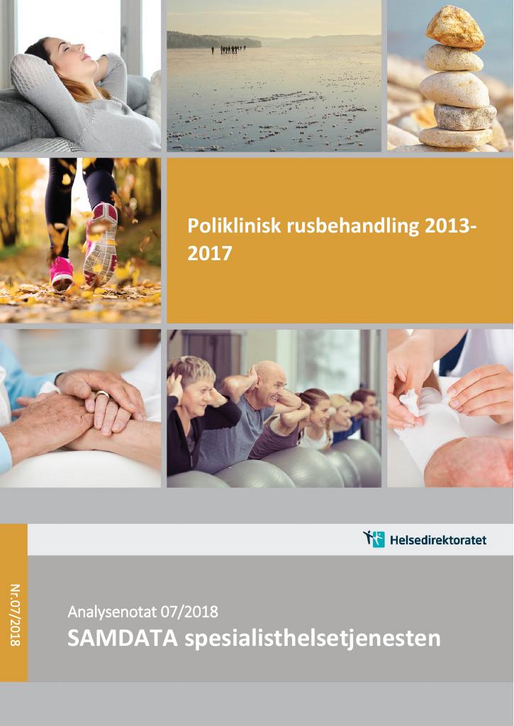 Forsiden av dokumentet Poliklinisk rusbehandling 2013- 2017