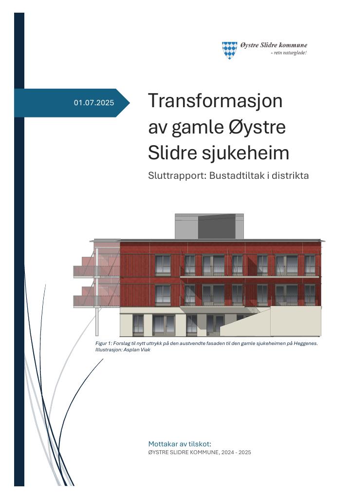 Forsiden av dokumentet Transformasjon av gamle Øystre Slidre sjukeheim
