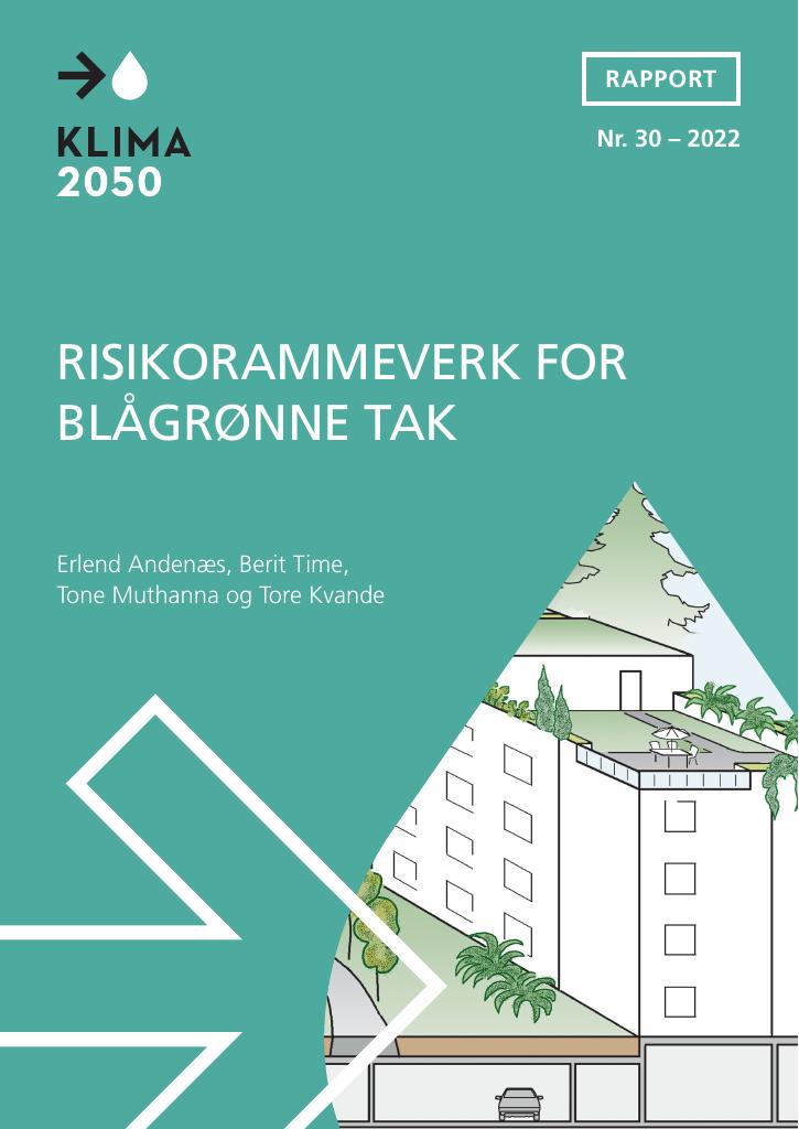 Forsiden av dokumentet Risikorammeverk for blågrønne tak