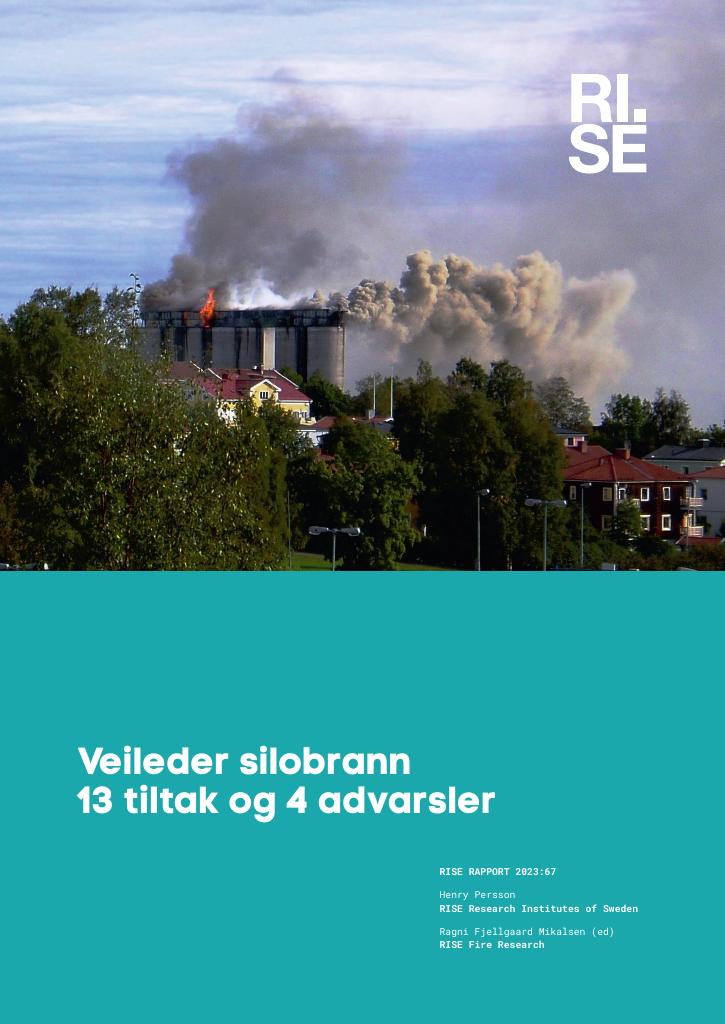 Forsiden av dokumentet Veileder silobrann, 13 tiltak og 4 advarsler