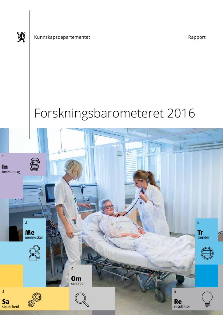 Forsiden av dokumentet Forskningsbarometeret 2016