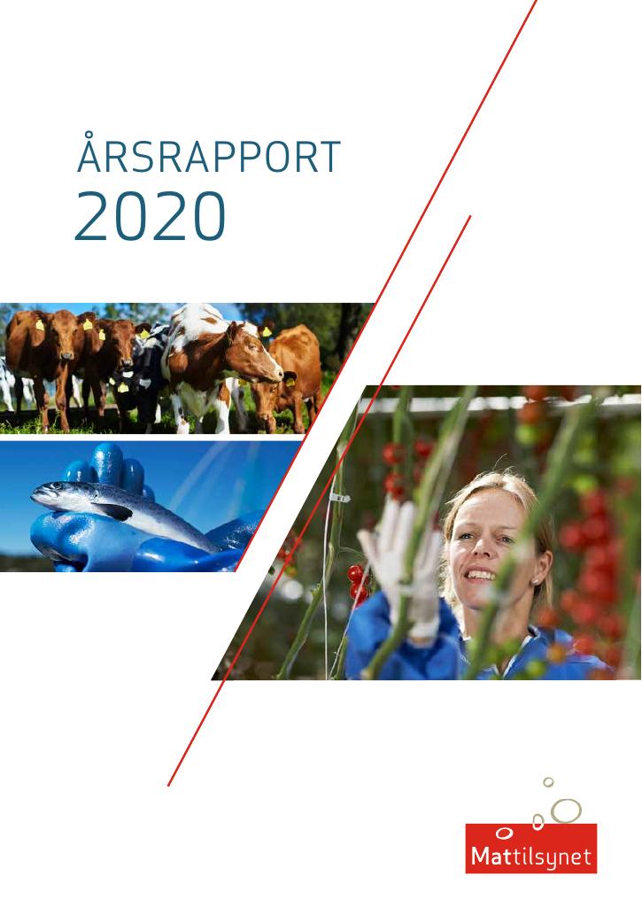 Forsiden av dokumentet Årsrapport Mattilsynet 2020