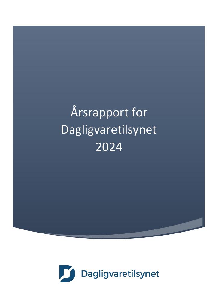 Forsiden av dokumentet Årsrapport Dagligvaretilsynet 2024